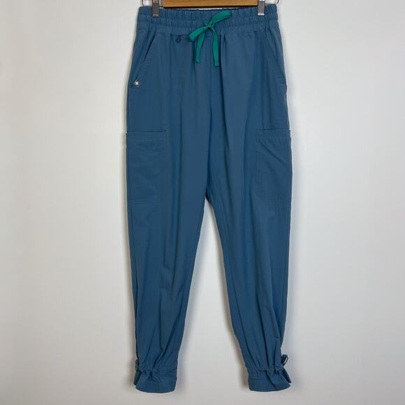 FIGS Scrub Pants Size S/P Saumer High Waisted Fionlite Jogger Light Blue - Picture 1 of 9